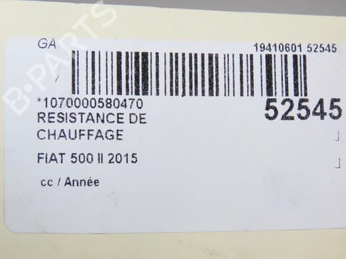 Used Heater resistor FIAT 500L (351_, 352_) 1.3 D Multijet (199LXY1A, 199LXY11) (84 hp) 28829308