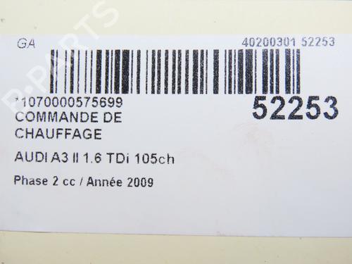 Climate control AUDI A3 (8P1) 1.6 TDI | BP22524624I5 