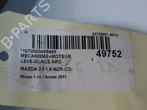 Rear right window mechanism MAZDA 3 (BL) 1.6 MZ-CD (BL14) | BP33444952C25  - Image 5
