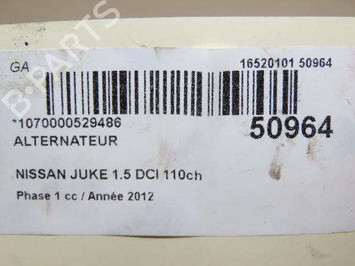Alternator NISSAN JUKE (F15) 1.5 dCi | BP18732067M7 