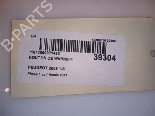 Used Warning switch PEUGEOT 2008 I (CU_) 1.2 THP 110 / PureTech 110 (110 hp) 11100732