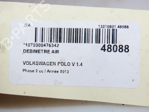 Used Mass air flow sensor VW POLO V (6R1, 6C1) 1.2 TDI (75 hp) 16572728
