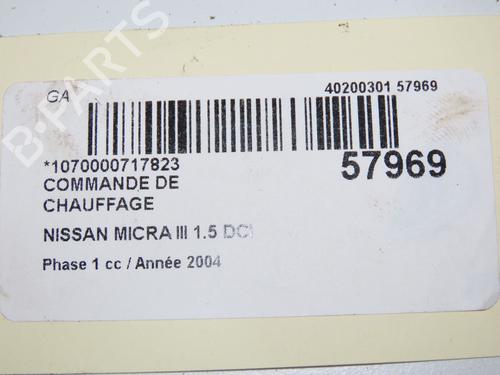 Climate control NISSAN MICRA III (K12) 1.5 dCi | BP32399659I5