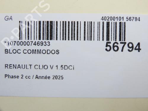 Mando intermitentes / limpia Mando intermitentes / limpia RENAULT CLIO V (B7_) 1.5 Blue dCi 100 (B7AD) (101 hp) 33998792 33998792