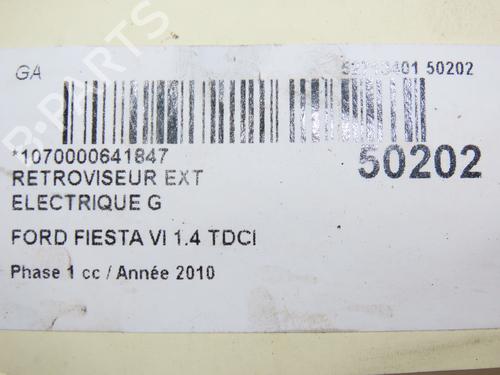 Used Left mirror FORD FIESTA VI (CB1, CCN) 1.4 TDCi (68 hp) 28309599