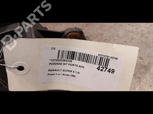 Front left interior door handle RENAULT SUPER 5 (B/C40_) 1.4 Cat (B/C/407) | BP9615771I13