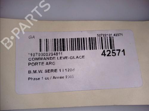 Used Left rear window switch BMW 1 (E87) 120 d (163 hp) 11103553