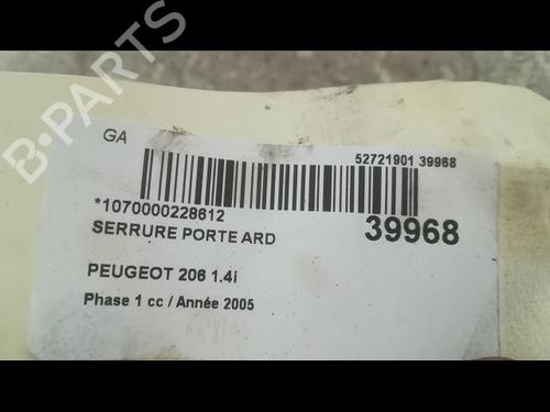 Used Rear right lock PEUGEOT 206 Hatchback (2A/C) 1.4 i (75 hp) 23177011