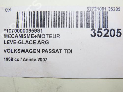 Rear left window mechanism VW PASSAT B6 Variant (3C5) 2.0 TDI 16V | BP9605208C24 