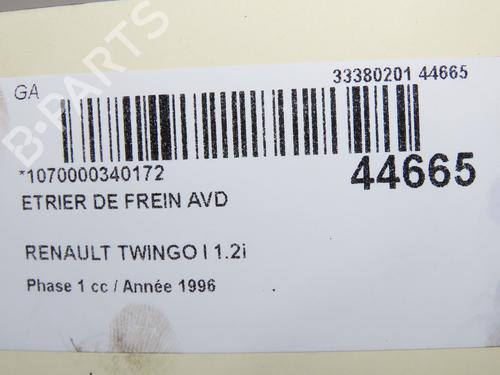 Used Right front brake caliper Right front brake caliper RENAULT TWINGO I (C06_) 1.2 (C063, C064) (55 hp) 34457048 34457048