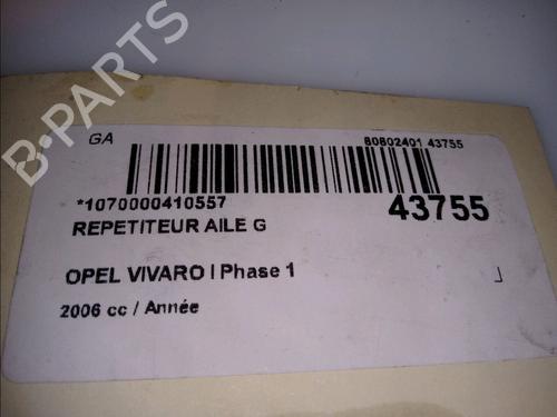 Used Left side indicator OPEL VIVARO A Van (X83) 1.9 DTI (F7) (101 hp) 14880436