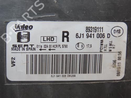Right headlight SEAT IBIZA IV (6J5, 6P1) 1.6 TDI | BP28802235C29 