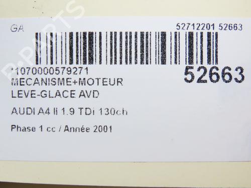 Used Front right window mechanism AUDI A4 B6 (8E2) 1.9 TDI (130 hp) 28831121