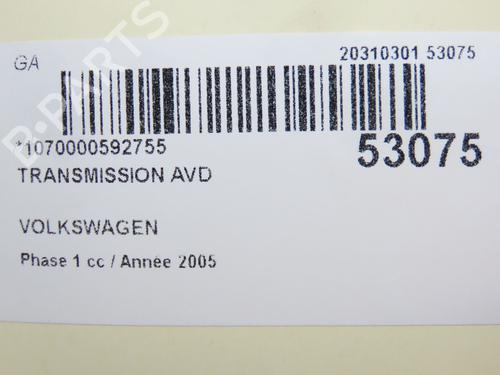Right front driveshaft VW TRANSPORTER T5 Van (7HA, 7HH, 7EA, 7EH) 1.9 TDI | BP28967358M39