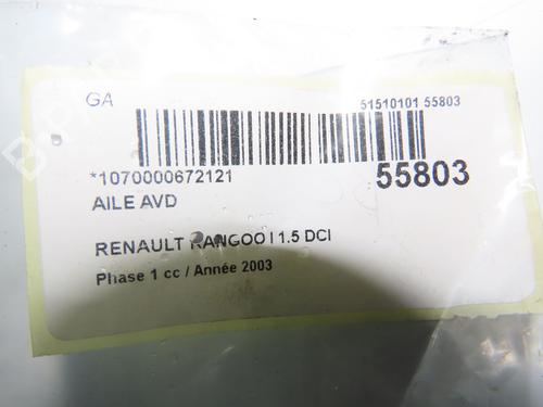 Right front fenders RENAULT KANGOO (KC0/1_) 1.5 dCi (KC07) | BP32004986C42 