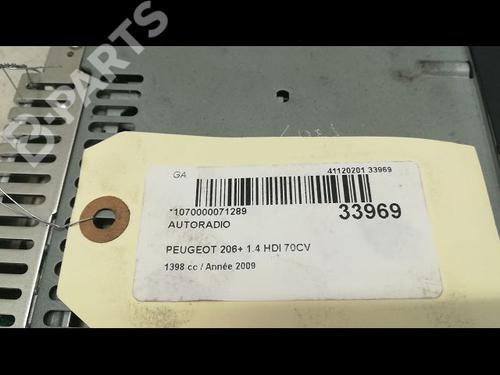 Radio PEUGEOT 206+ (2L_, 2M_) 1.4 HDi eco 70 | BP9595771E6 