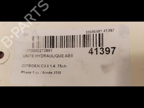 Used ABS pump CITROËN C3 II (SC_) 1.4 (73 hp) 9613124
