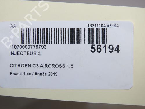 Inyector Inyector CITROËN C3 AIRCROSS II (2R_, 2C_) 1.5 BlueHDi 100 (2CYHYJ) (102 hp) 36939789 36939789