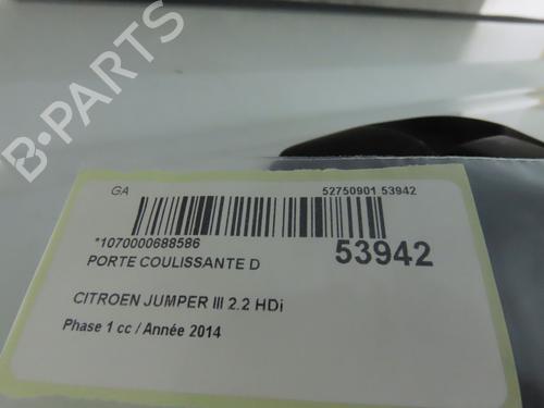 Højre side skydedør CITROËN JUMPER II Van 2.2 HDi 130 (130 hp) 31843338