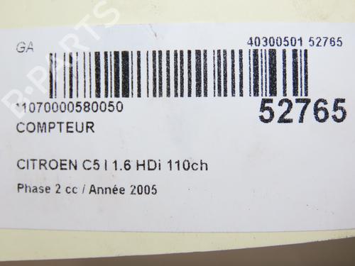 Used Instrument cluster CITROËN C5 II (RC_) 1.6 HDi (RC8HZB) (109 hp) 28830488