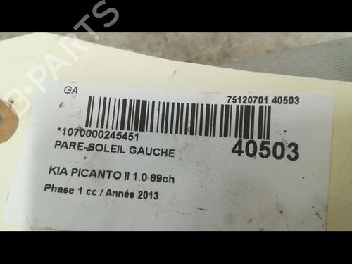 Left sun visor KIA PICANTO II (TA) 1.0 | BP9609205I1 - Image 3