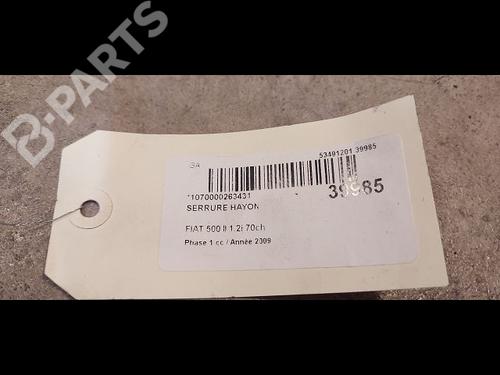 Tailgate lock FIAT 500 (312_) 1.3 D Multijet (312AXB1A) | BP9611656C101