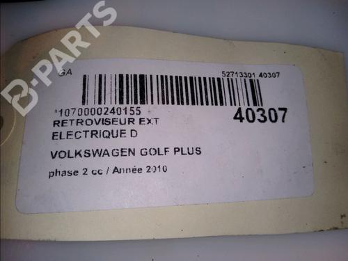 Right mirror VW GOLF PLUS V (5M1, 521) 1.6 TDI | BP11102543C27 