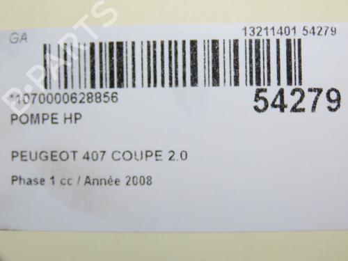 Used Injection pump PEUGEOT 407 Coupe (6C_) 2.0 HDi (136 hp) 30916872