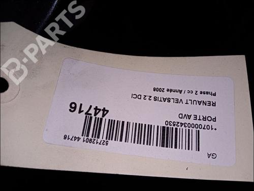 Right front door RENAULT VEL SATIS (BJ0_) 2.2 dCi (BJ0E, BJ0F) | BP10151463C3 