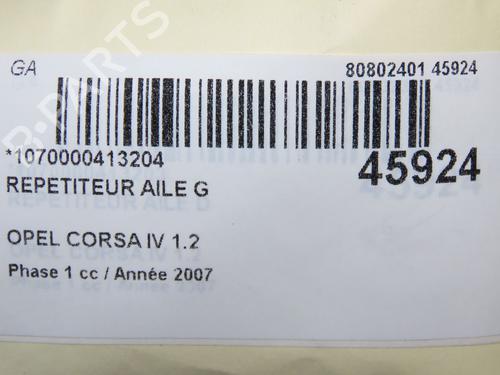 Used Left side indicator Left side indicator OPEL CORSA D (S07) 1.2 (L08, L68) (80 hp) 14880453 14880453