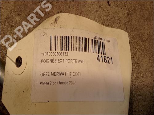 Front right exterior door handle OPEL MERIVA A MPV (X03) 1.7 CDTI (E75) | BP9617083C129 