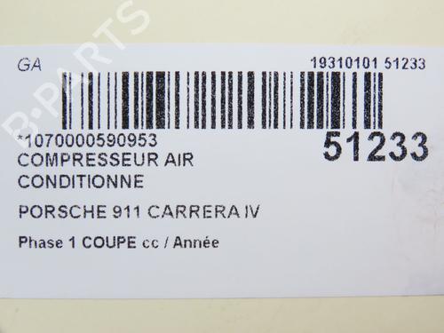 AC compressor PORSCHE 911 (996) 3.4 Carrera | BP24358717M34 
