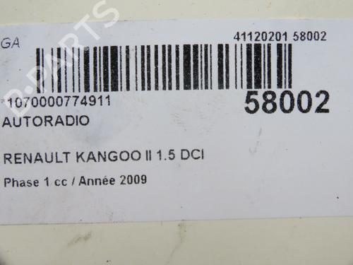 Radio RENAULT KANGOO Express (FW0/1_) 1.5 dCi 70 (FW0A, KW0V) | BP36939841E6  - Image 5