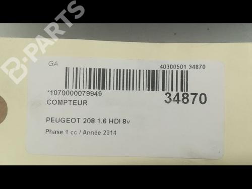 Instrument cluster PEUGEOT 208 I (CA_, CC_) 1.6 HDi | BP9597793C47 