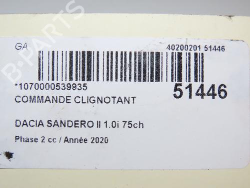Steering column stalk DACIA SANDERO II 1.0 SCe 75 (B8JC, B8JD) | BP19540037I23 