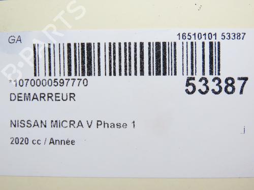 Starter NISSAN MICRA V (K14) 1.0 IG-T 100 | BP28829022M8 