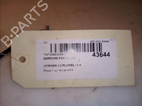 Front right lock CITROËN C3 Pluriel (HB_) 1.4 HDi | BP12585674C97