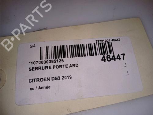 Used Rear right lock DS DS 3 / DS 3 CROSSBACK (UR_, UC_, UJ_) 1.2 PureTech 130 (URHNSS) (131 hp) 11998969