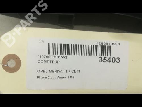 Instrument cluster OPEL MERIVA A MPV (X03) 1.7 CDTI (E75) | BP9597280C47 