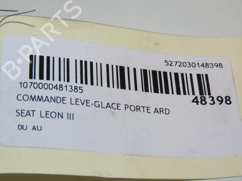 Used Right rear window switch SEAT LEON (KL1, KLG) 1.5 eTSI (150 hp) 17868520