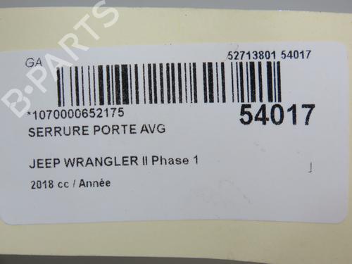 Venstre foran lås JEEP WRANGLER IV (JL) 2.2 Multijet II (JL72, JL74) (200 hp) 31120867