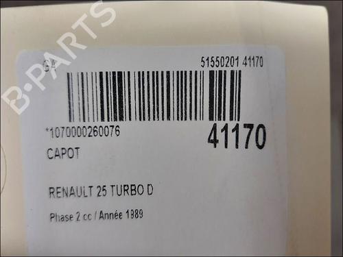 Used Hood RENAULT 25 (B29_) 2.1 Turbo-D FWD (B290, B29W) (86 hp) 23175410