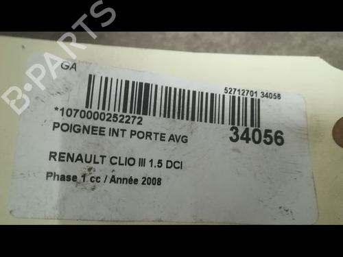 Used Front left interior door handle RENAULT CLIO III (BR0/1, CR0/1) 1.5 dCi (BR17, CR17) (86 hp) 23175941