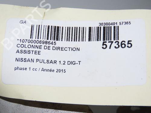 Used Steering column NISSAN PULSAR Hatchback (C13) 1.2 DIG-T (115 hp) 32457491