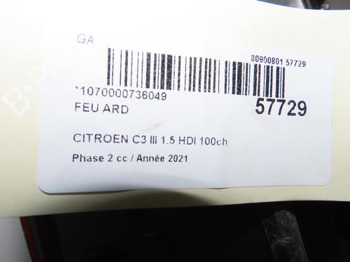 Right taillight CITROËN C3 III (SX) 1.5 BlueHDi 100 (SXYHYP, SXYHTU) | BP36310655C35 - Image 5