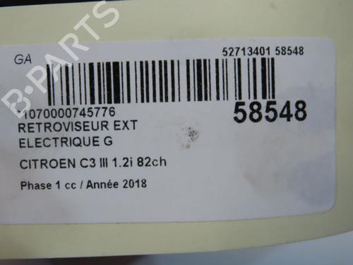 Retrovisor esquerdo CITROËN C3 III (SX) 1.2 VTi 82 | BP36396110C26 - Image 5