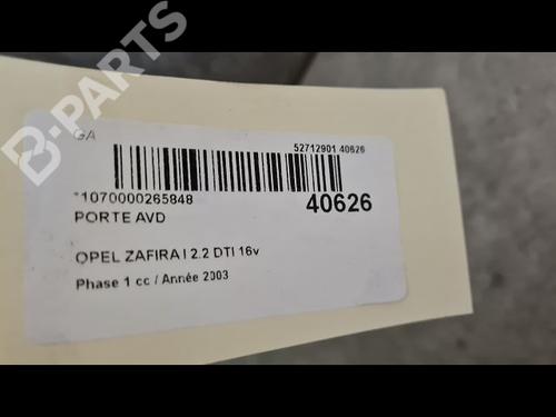 Right front door OPEL ZAFIRA A MPV (T98) 2.2 DTI 16V (F75) | BP9612231C3 