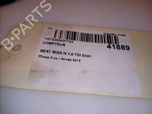 Used Instrument cluster SEAT IBIZA IV (6J5, 6P1) 1.6 TDI (90 hp) 12354712