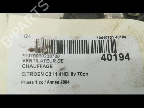 Used Heater blower motor CITROËN C3 I (FC_, FN_) 1.4 HDi (68 hp) 9608299