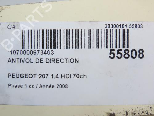 Used Ignition barrel PEUGEOT 207 (WA_, WC_) 1.4 HDi (68 hp) 31120229